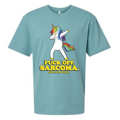 Fuck Off Sarcoma Funny Cancer Survivor Quote Unicorn Great Gift Sueded Cloud Jersey T-Shirt