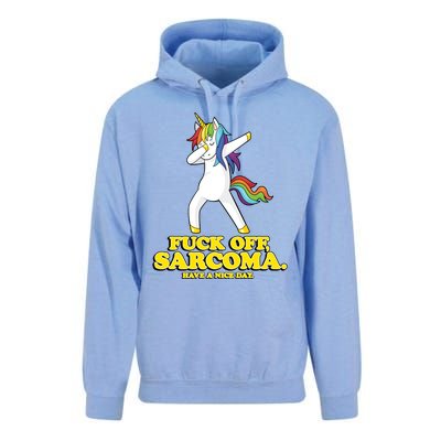 Fuck Off Sarcoma Funny Cancer Survivor Quote Unicorn Great Gift Unisex Surf Hoodie