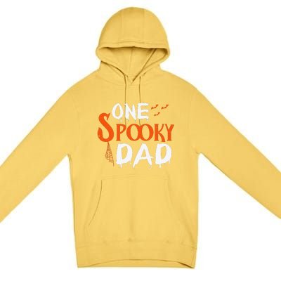 Funny One Spooky Dad Halloween Family Outfit Daddy Father Premium Pullover Hoodie