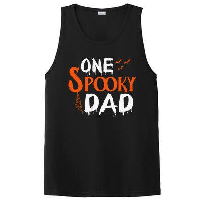 Funny One Spooky Dad Halloween Family Outfit Daddy Father PosiCharge Competitor Tank