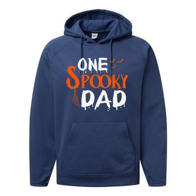 Funny One Spooky Dad Halloween Family Outfit Daddy Father Performance Fleece Hoodie