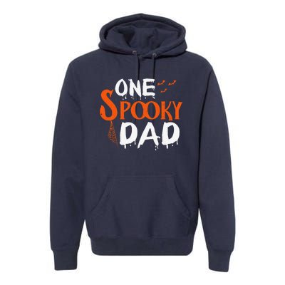 Funny One Spooky Dad Halloween Family Outfit Daddy Father Premium Hoodie