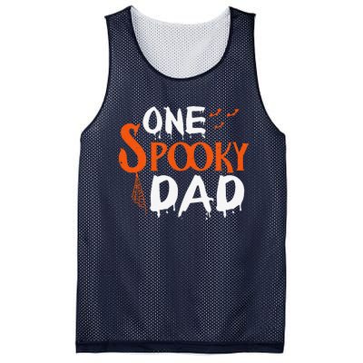 Funny One Spooky Dad Halloween Family Outfit Daddy Father Mesh Reversible Basketball Jersey Tank