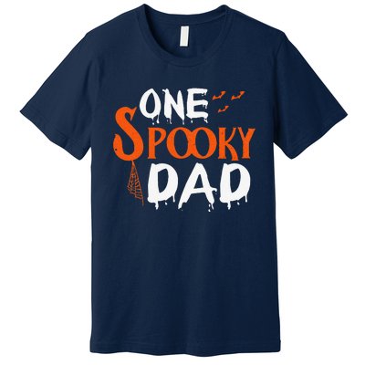 Funny One Spooky Dad Halloween Family Outfit Daddy Father Premium T-Shirt