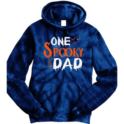 Funny One Spooky Dad Halloween Family Outfit Daddy Father Tie Dye Hoodie