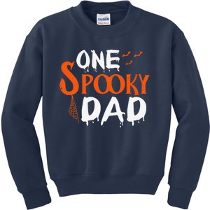 Funny One Spooky Dad Halloween Family Outfit Daddy Father Kids Sweatshirt