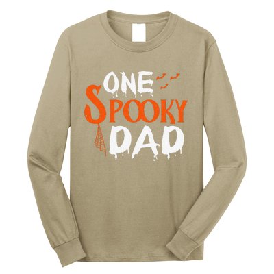 Funny One Spooky Dad Halloween Family Outfit Daddy Father Long Sleeve Shirt