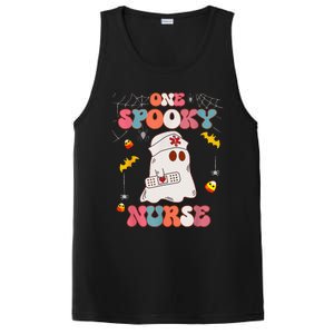 Funny One Spooky Nurse Halloween RN Boo Boo Crew Witch Ghost PosiCharge Competitor Tank