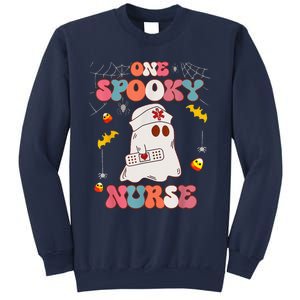 Funny One Spooky Nurse Halloween RN Boo Boo Crew Witch Ghost Sweatshirt