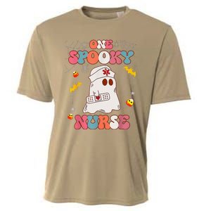 Funny One Spooky Nurse Halloween RN Boo Boo Crew Witch Ghost Cooling Performance Crew T-Shirt