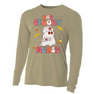 Funny One Spooky Nurse Halloween RN Boo Boo Crew Witch Ghost Cooling Performance Long Sleeve Crew