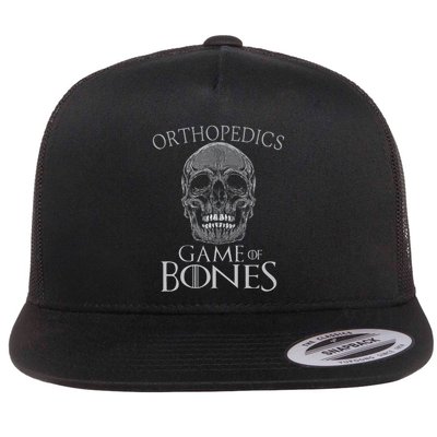Funny Orthopedic Surgeon Game Of Bones Orthopedist Humor Flat Bill Trucker Hat