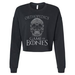 Funny Orthopedic Surgeon Game Of Bones Orthopedist Humor Cropped Pullover Crew