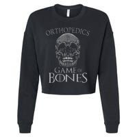 Funny Orthopedic Surgeon Game Of Bones Orthopedist Humor Cropped Pullover Crew