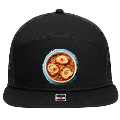 French Onion Soup 7 Panel Mesh Trucker Snapback Hat