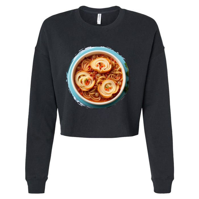 French Onion Soup Cropped Pullover Crew
