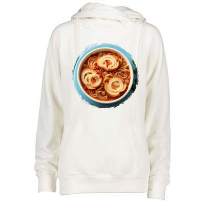 French Onion Soup Womens Funnel Neck Pullover Hood