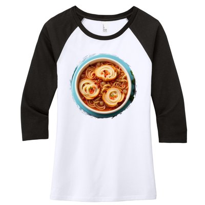 French Onion Soup Women's Tri-Blend 3/4-Sleeve Raglan Shirt