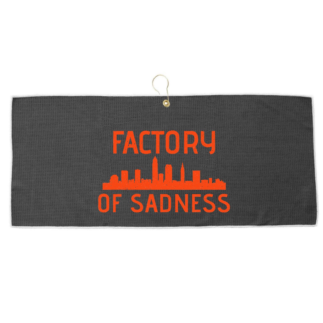 Factory Of Sadness Cleveland Ohio Large Microfiber Waffle Golf Towel