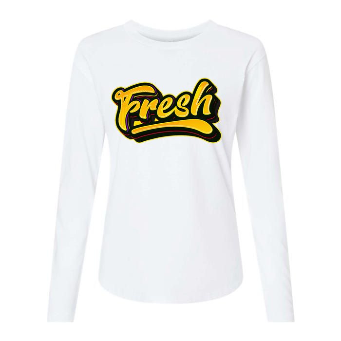 Fresh Old School Graffiti Style Funny Graffiti Womens Cotton Relaxed Long Sleeve T-Shirt