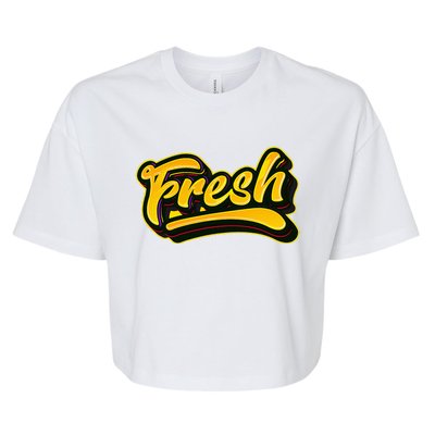 Fresh Old School Graffiti Style Funny Graffiti Bella+Canvas Jersey Crop Tee