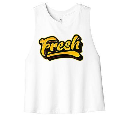 Fresh Old School Graffiti Style Funny Graffiti Women's Racerback Cropped Tank