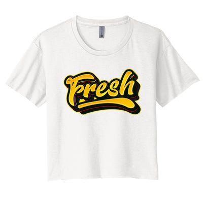 Fresh Old School Graffiti Style Funny Graffiti Women's Crop Top Tee