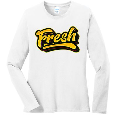 Fresh Old School Graffiti Style Funny Graffiti Ladies Long Sleeve Shirt