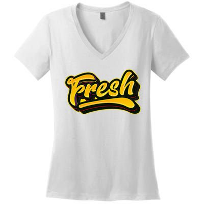 Fresh Old School Graffiti Style Funny Graffiti Women's V-Neck T-Shirt