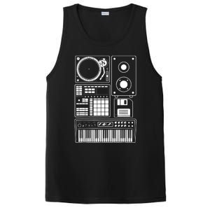 Funny Old School Hip Hop Rapper Beat Maker Rap Music PosiCharge Competitor Tank