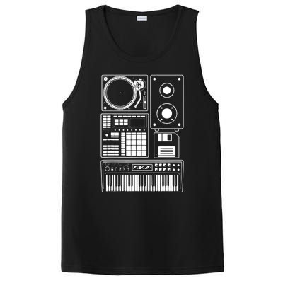 Funny Old School Hip Hop Rapper Beat Maker Rap Music PosiCharge Competitor Tank