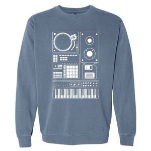 Funny Old School Hip Hop Rapper Beat Maker Rap Music Garment-Dyed Sweatshirt