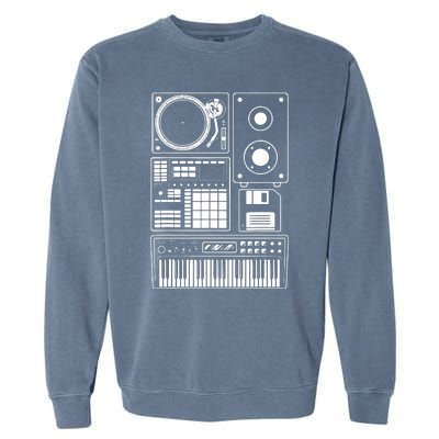 Funny Old School Hip Hop Rapper Beat Maker Rap Music Garment-Dyed Sweatshirt