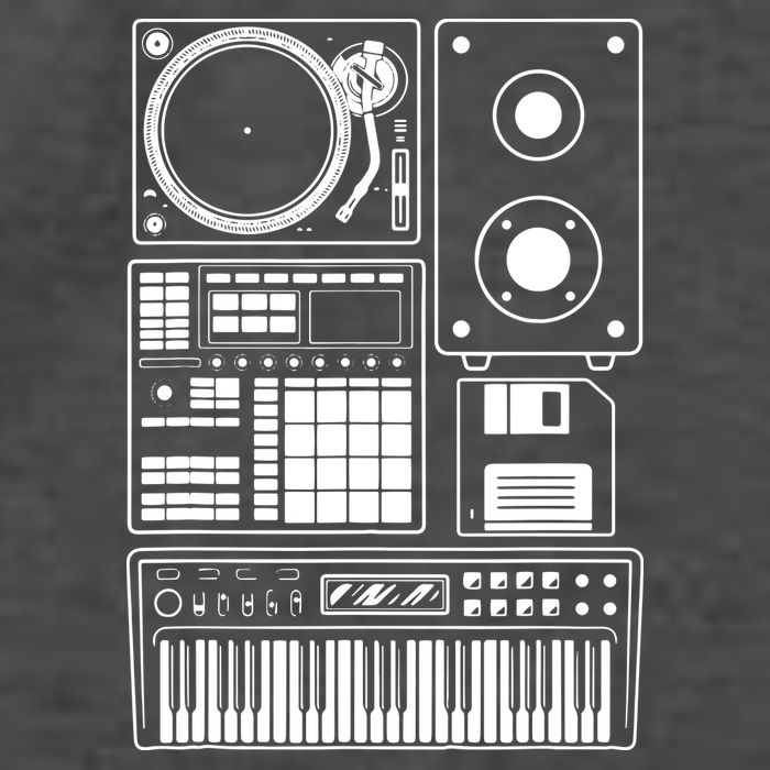 Funny Old School Hip Hop Rapper Beat Maker Rap Music Vector Backpack