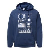 Funny Old School Hip Hop Rapper Beat Maker Rap Music Performance Fleece Hoodie