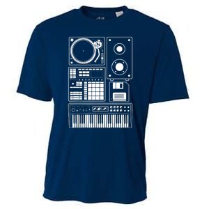 Funny Old School Hip Hop Rapper Beat Maker Rap Music Cooling Performance Crew T-Shirt