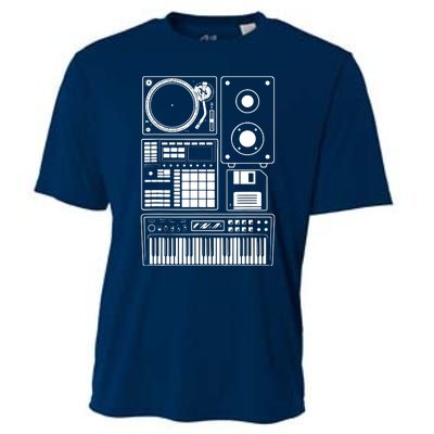 Funny Old School Hip Hop Rapper Beat Maker Rap Music Cooling Performance Crew T-Shirt