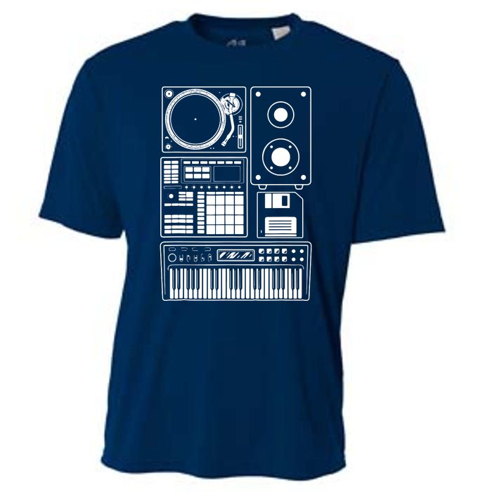 Funny Old School Hip Hop Rapper Beat Maker Rap Music Cooling Performance Crew T-Shirt