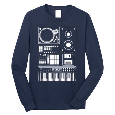 Funny Old School Hip Hop Rapper Beat Maker Rap Music Long Sleeve Shirt