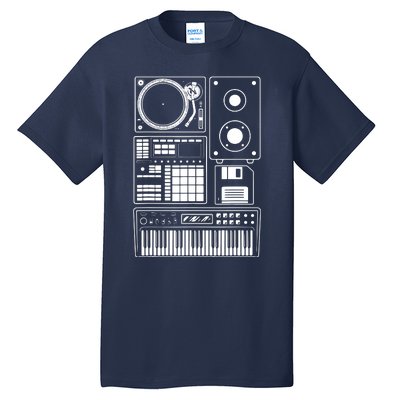 Funny Old School Hip Hop Rapper Beat Maker Rap Music Tall T-Shirt