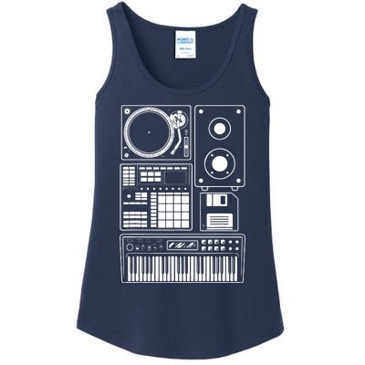 Funny Old School Hip Hop Rapper Beat Maker Rap Music Ladies Essential Tank