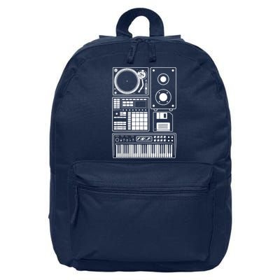 Funny Old School Hip Hop Rapper Beat Maker Rap Music 16 in Basic Backpack