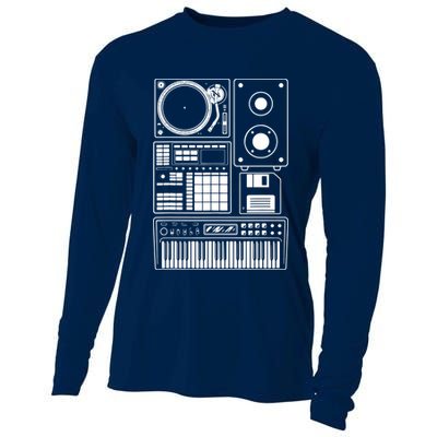 Funny Old School Hip Hop Rapper Beat Maker Rap Music Cooling Performance Long Sleeve Crew