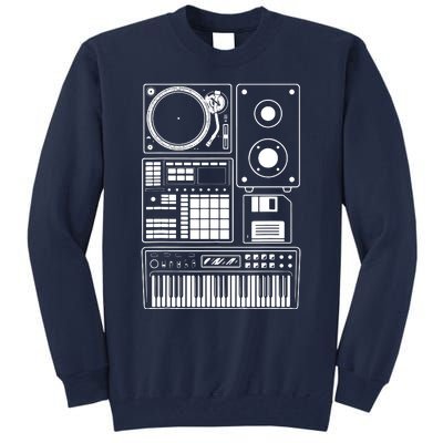 Funny Old School Hip Hop Rapper Beat Maker Rap Music Tall Sweatshirt