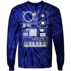 Funny Old School Hip Hop Rapper Beat Maker Rap Music Tie-Dye Long Sleeve Shirt