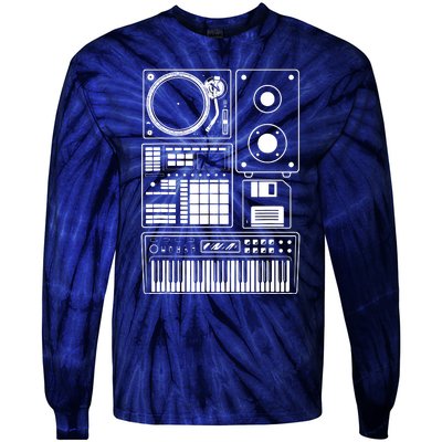 Funny Old School Hip Hop Rapper Beat Maker Rap Music Tie-Dye Long Sleeve Shirt