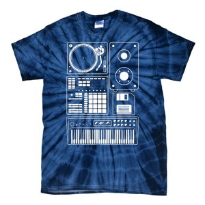 Funny Old School Hip Hop Rapper Beat Maker Rap Music Tie-Dye T-Shirt