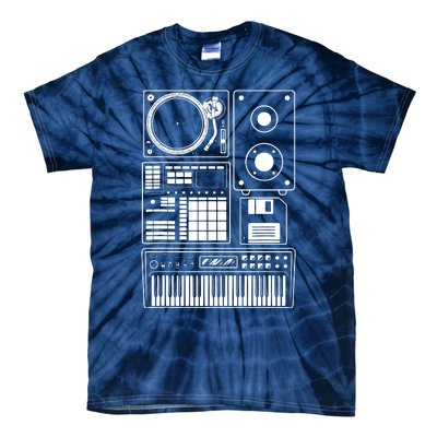 Funny Old School Hip Hop Rapper Beat Maker Rap Music Tie-Dye T-Shirt