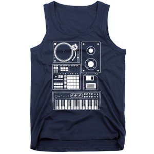 Funny Old School Hip Hop Rapper Beat Maker Rap Music Tank Top