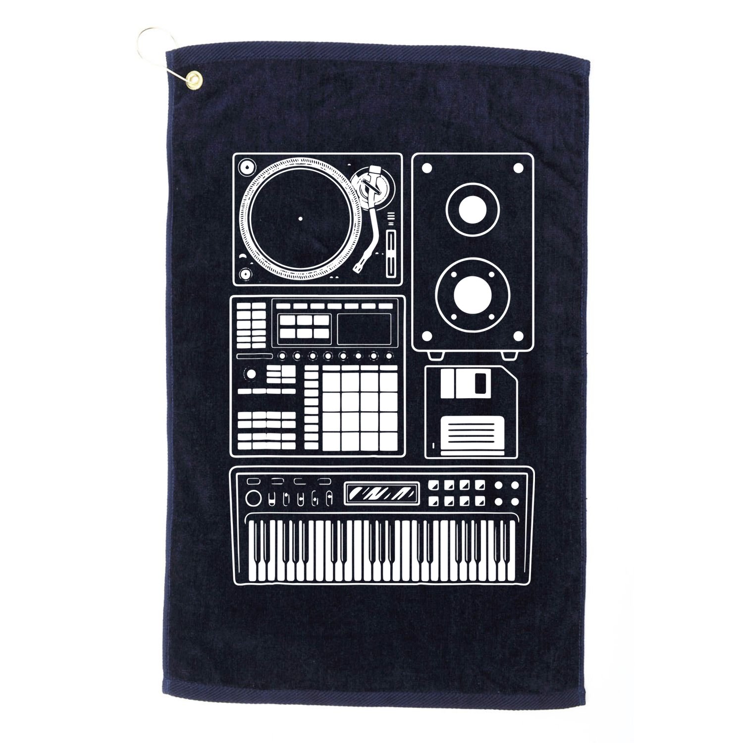 Funny Old School Hip Hop Rapper Beat Maker Rap Music Golf Towel